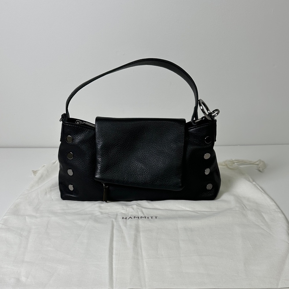 HAMMITT VIP Satchel in Black/ Gunmetal